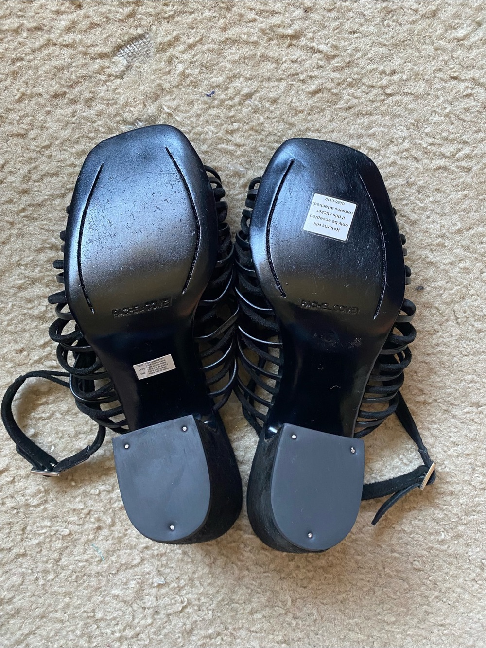 Rachel Comey Black Strappy Heeled Sandals size 8 - Picture 8 of 9